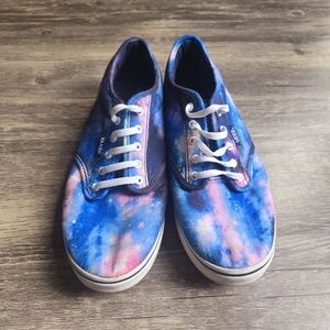 Vans Blue and Pink Tie-Dye Shoes